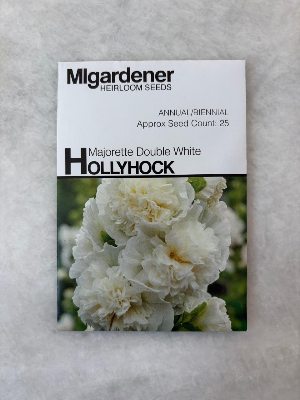 Double White Hollyhock Majorette Double White Hollyhock - MIg - Image 1