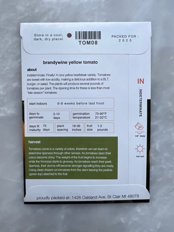 Brandywine Yellow Tomato - MIg - Image 2